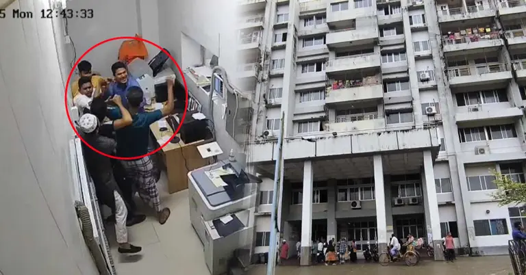 মারধরের সিসি ক্যামেরার ফুটেজ